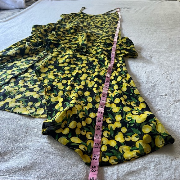 Parker Lemon Asymmetrical Tiered Midi Dress In Limon Size Medium - Picture 12 of 12